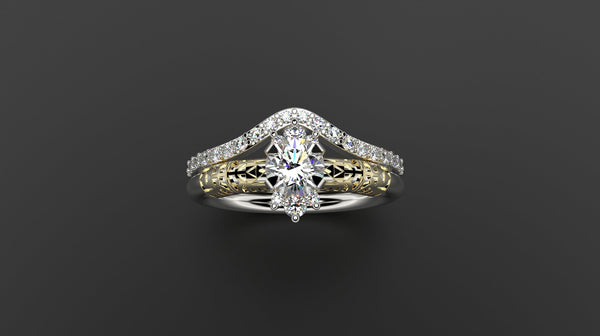 Zelda Engagement Ring Triforce Inspired Gold Engagement Ring Nintendo Video Game Wedding Ring Geek Engagement Ring Geeky Nerdy