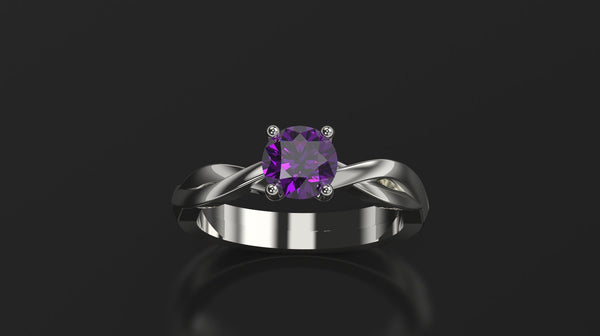 Amethyst Engagement Ring White Gold Engagement Ring Amethyst Ring Amethyst Gold White Gold Amethyst Ring