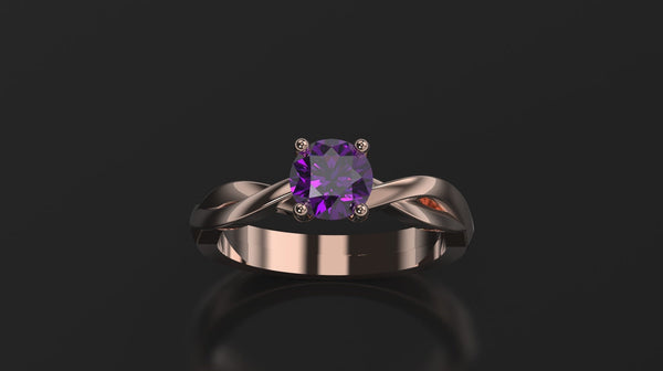 Amethyst Engagement Ring White Gold Engagement Ring Amethyst Ring Amethyst Gold White Gold Amethyst Ring