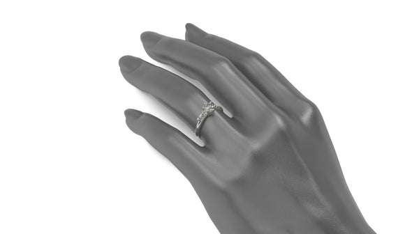Cow Ring Cow Engagement Ring White Gold Cow