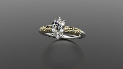 Zelda Engagement Ring Triforce Inspired Gold Engagement Ring