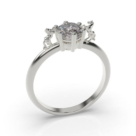 Horse Engagement Ring Standing Horse Ring White Gold Horse