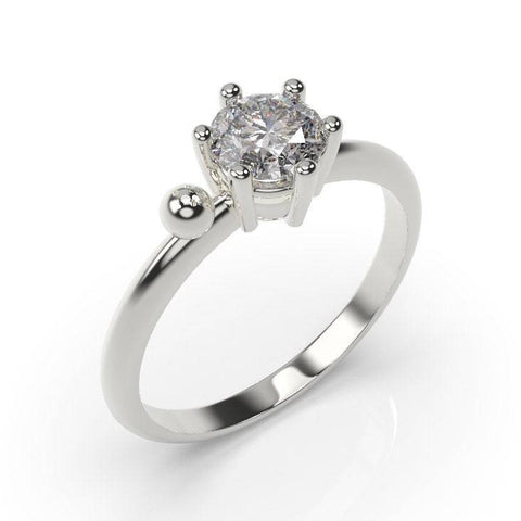 Bowling Engagement Ring White Gold Bowling Ball