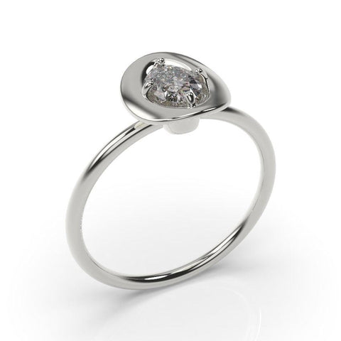 Cowgirl Ring Cowboy Hat Engagement Ring White Gold