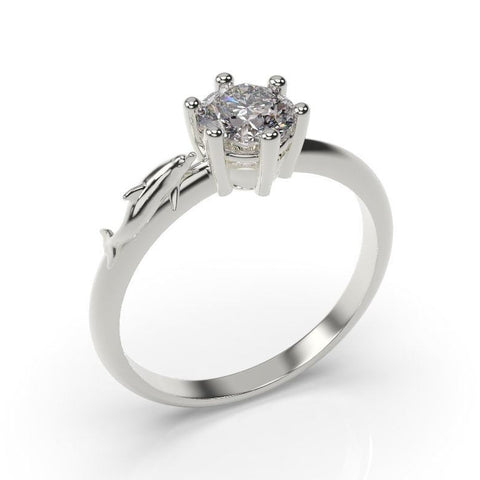 Dolphin Ring Dolphin Engagement Ring White Gold