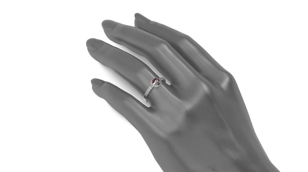 Pokemon Engagement Ring - Pokeball Ring White Gold