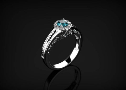 Alexandrite Engagement Ring White Gold Engagement Ring Alexandrite Ring Alexandrite Gold White Gold Alexandrite Ring