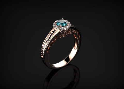 Alexandrite Engagement Ring Rose Gold Engagement Ring Alexandrite Ring Alexandrite Gold Rose Gold Alexandrite Ring