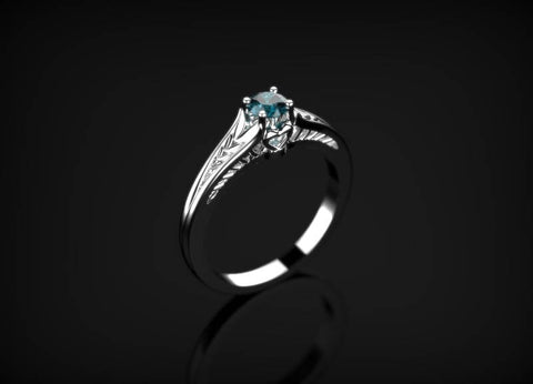 Alexandrite Engagement Ring White Gold Engagement Ring Alexandrite Ring Alexandrite Gold White Gold Alexandrite Ring