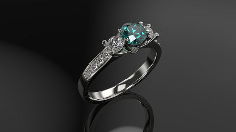 Alexandrite Engagement Ring White Gold Engagement Ring Alexandrite Ring Alexandrite Gold White Gold Alexandrite Ring