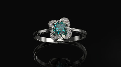 Alexandrite Engagement Ring White Gold Engagement Ring Alexandrite Ring Alexandrite Gold White Gold Alexandrite Ring