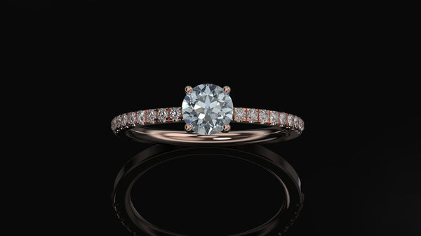 Aquamarine Engagement Ring Rose Gold Engagement Ring Aquamarine Ring Aquamarine Gold Rose Gold Aquamarine Ring