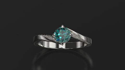 Alexandrite Engagement Ring White Gold Engagement Ring Alexandrite Ring Alexandrite Gold White Gold Alexandrite Ring