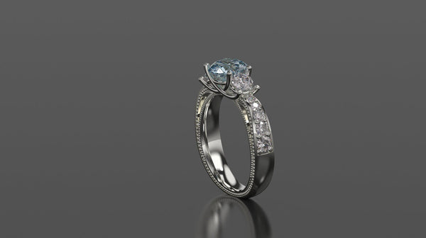 Aquamarine Engagement Ring White Gold Engagement Ring Aquamarine Ring Aquamarine Gold White Gold Aquamarine Ring