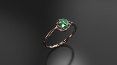 Emerald Engagement Ring Rose Gold Engagement Ring Emerald Ring Emerald Gold Rose Gold Emerald Ring