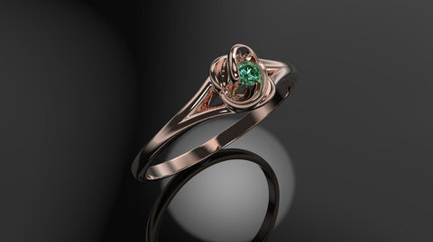 Emerald Engagement Ring Rose Gold Engagement Ring Emerald Ring Emerald Gold Rose Gold Emerald Ring