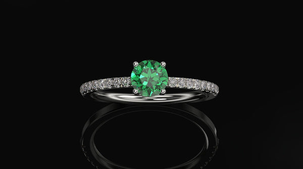 Emerald Engagement Ring Rose Gold Engagement Ring Emerald Ring Emerald Gold Rose Gold Emerald Ring