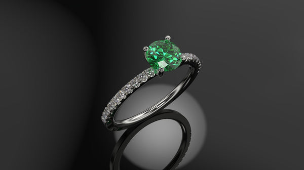 Emerald Engagement Ring Rose Gold Engagement Ring Emerald Ring Emerald Gold Rose Gold Emerald Ring