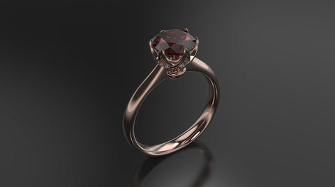 Garnet Engagement Ring Rose Gold Engagement Ring Garnet Ring Garnet Gold Rose Gold Garnet Ring