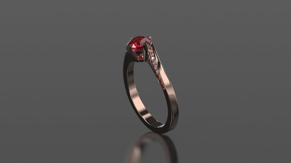 Ruby Engagement Ring Rose Gold Engagement Ring Ruby Ring Ruby Gold Rose Gold Ruby Ring