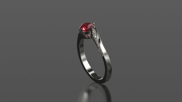 Ruby Engagement Ring Rose Gold Engagement Ring Ruby Ring Ruby Gold Rose Gold Ruby Ring