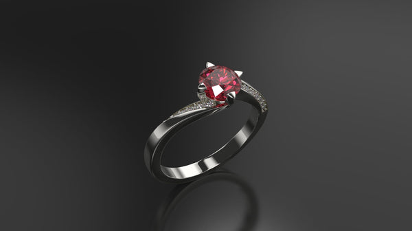 Ruby Engagement Ring Rose Gold Engagement Ring Ruby Ring Ruby Gold Rose Gold Ruby Ring