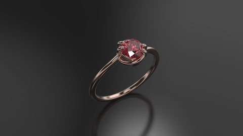 Ruby Engagement Ring Rose Gold Engagement Ring Ruby Ring Ruby Gold Rose Gold Ruby Ring