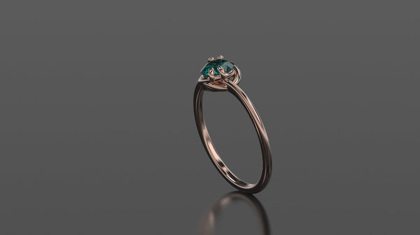 Alexandrite Engagement Ring Rose Gold Engagement Ring Alexandrite Ring Alexandrite Gold Rose Gold Alexandrite Ring