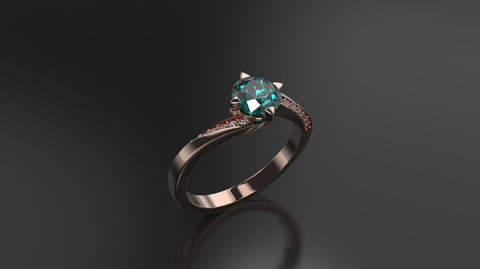 Alexandrite Engagement Ring Rose Gold Engagement Ring Alexandrite Ring Alexandrite Gold Rose Gold Alexandrite Ring