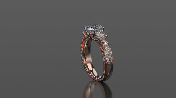 Aquamarine Engagement Ring White Gold Engagement Ring Aquamarine Ring Aquamarine Gold White Gold Aquamarine Ring