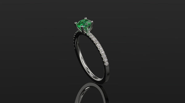 Emerald Engagement Ring Rose Gold Engagement Ring Emerald Ring Emerald Gold Rose Gold Emerald Ring