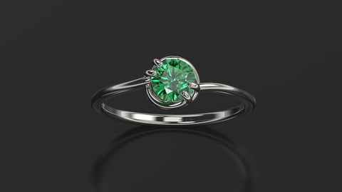 Emerald Engagement Ring White Gold Engagement Ring Emerald Ring Emerald Gold White Gold Emerald Ring