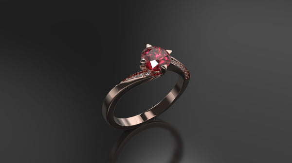 Ruby Engagement Ring Rose Gold Engagement Ring Ruby Ring Ruby Gold Rose Gold Ruby Ring