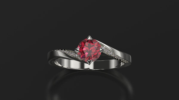 Ruby Engagement Ring Rose Gold Engagement Ring Ruby Ring Ruby Gold Rose Gold Ruby Ring