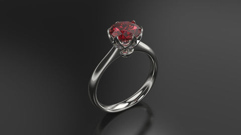 Ruby Engagement Ring White Gold Engagement Ring Ruby Ring Ruby Gold White Gold Ruby Ring