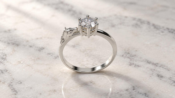 Horse Head Solitaire Ring