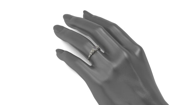 Pig Pair Solitaire Ring
