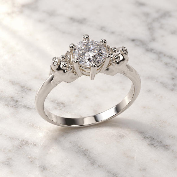 Pig Pair Solitaire Ring