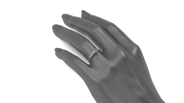 Hippo Head Solitaire Ring