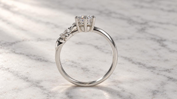 Hippo Head Solitaire Ring