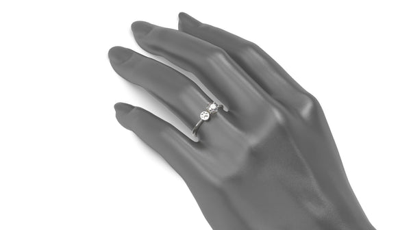 Cat Paw Solitaire Ring