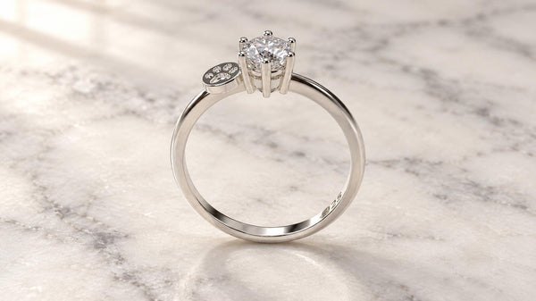 Cat Paw Solitaire Ring
