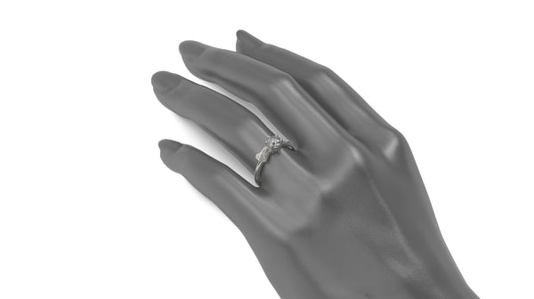 T-Rex Head Solitaire Ring