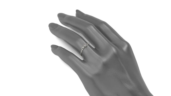 Flying Chicken Solitaire Ring