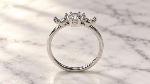 Flying Chicken Solitaire Ring