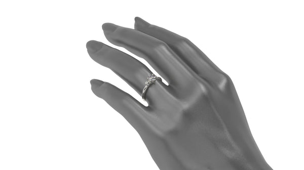 Baseball Solitaire Ring