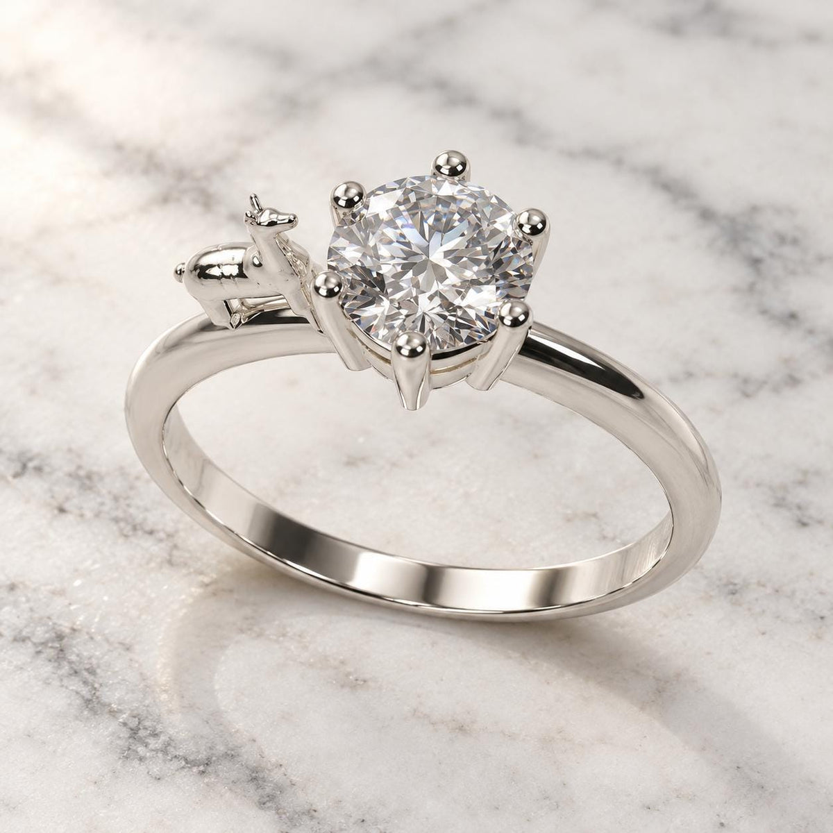 White Gold Solitaire Rings