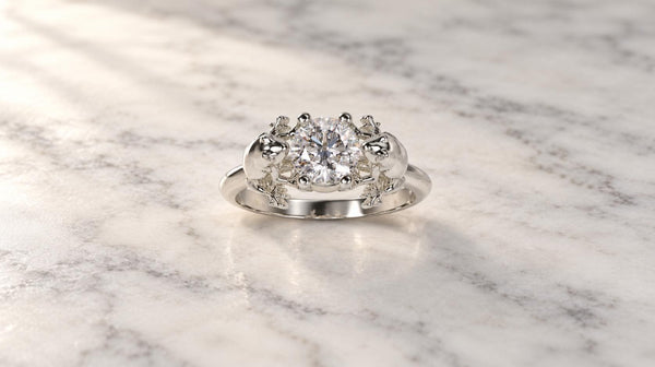 Frog Pair Solitaire Ring