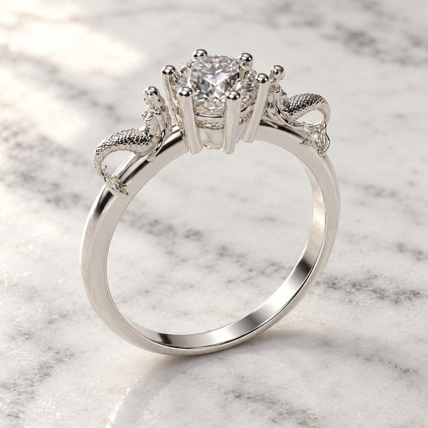 Mermaid Solitaire Ring
