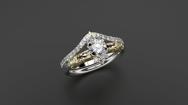 Zelda Engagement Ring Triforce Inspired Gold Engagement Ring